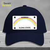 Hawaii State Blank Novelty License Plate Hat Cotton / Navy