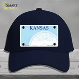 Kansas State Blank Novelty License Plate Hat Cotton / Navy