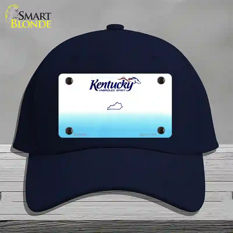 Kentucky State Blank Novelty License Plate Hat Cotton / Navy