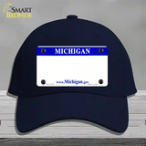 Michigan State Blank Novelty License Plate Hat Cotton / Navy