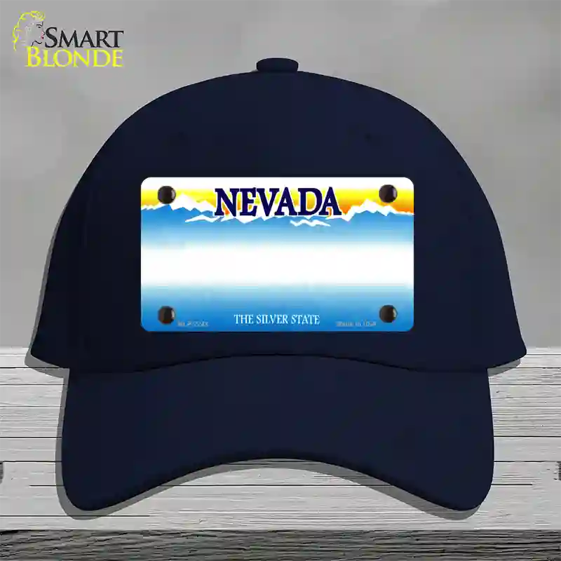 Nevada State Blank Novelty License Plate Hat Cotton / Navy