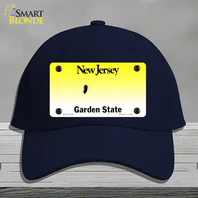 New Jersey State Blank Novelty License Plate Hat Cotton / Navy