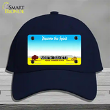 North Dakota State Blank Novelty License Plate Hat Cotton / Navy