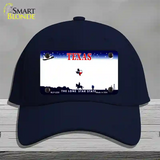 Texas State Blank Novelty License Plate Hat Cotton / Navy