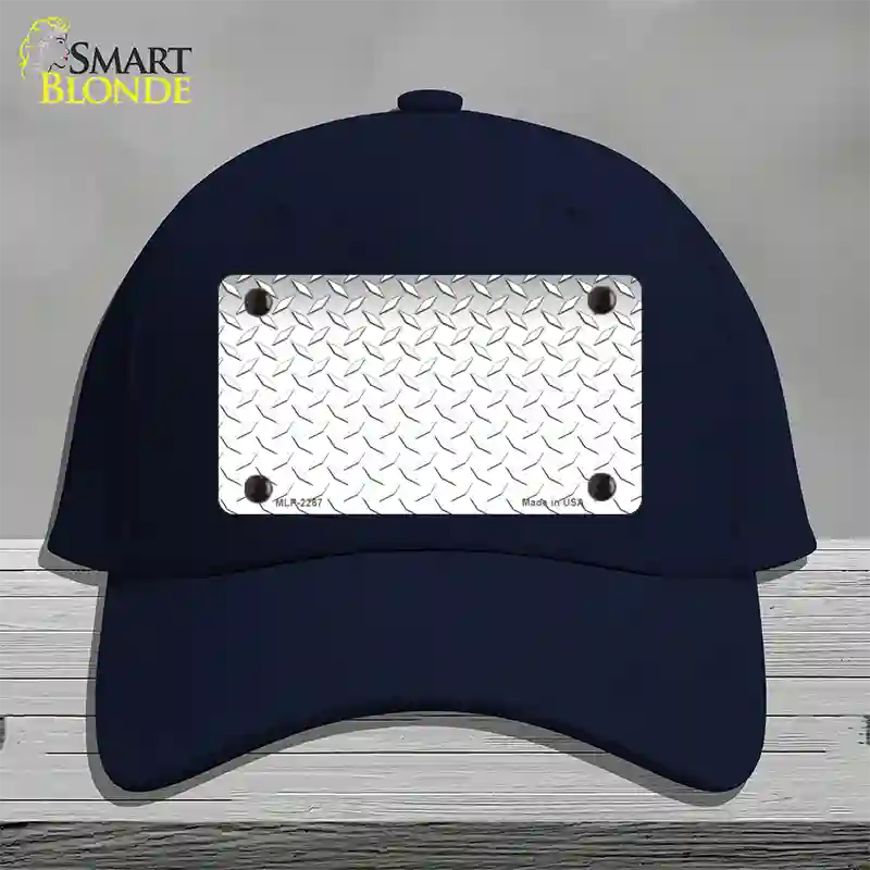 Diamond White Novelty License Plate Hat Cotton / Navy