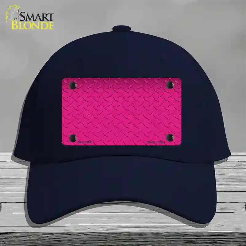 Diamond Pink Novelty License Plate Hat Cotton / Navy