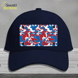 Patriotic Camouflage Novelty License Plate Hat Cotton / Navy