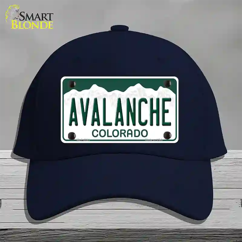 Avalanche Colorado State Novelty License Plate Hat Cotton / Navy