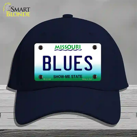 Blues Missouri State Novelty License Plate Hat Cotton / Navy