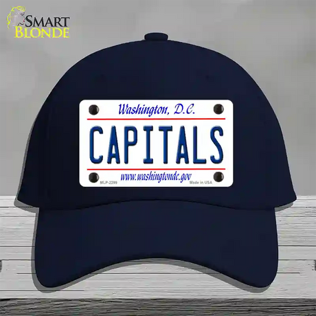 Capitals Washington DC State Novelty License Plate Hat Cotton / Navy