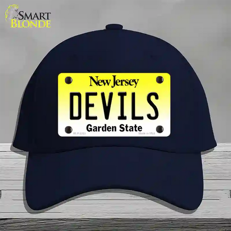 Devils New Jersey State Novelty License Plate Hat Cotton / Navy