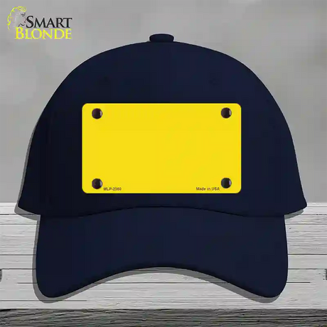 Yellow Solid Novelty License Plate Hat Cotton / Navy