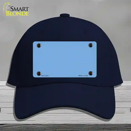 Baby Blue Solid Novelty License Plate Hat Cotton / Navy