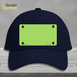 Lime Green Solid Novelty License Plate Hat Cotton / Navy