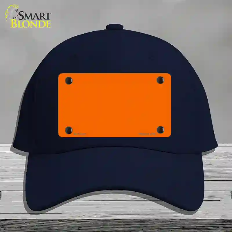 Orange Solid Novelty License Plate Hat Cotton / Navy