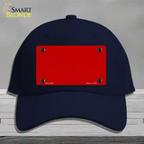 Red Solid Novelty License Plate Hat Cotton / Navy