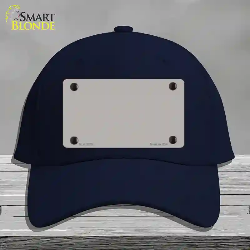 Gray Solid Novelty License Plate Hat Cotton / Navy