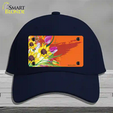 Floral Bouquet Offset Novelty License Plate Hat Cotton / Navy