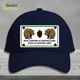 What Happens At Camp Novelty License Plate Hat Cotton / Navy