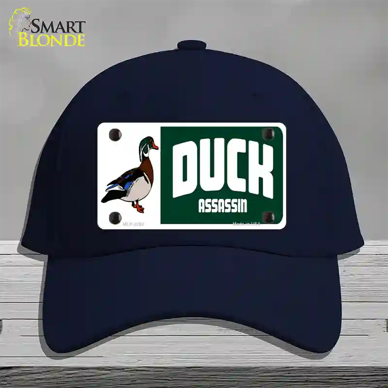 Duck Assassin Novelty License Plate Hat Cotton / Navy