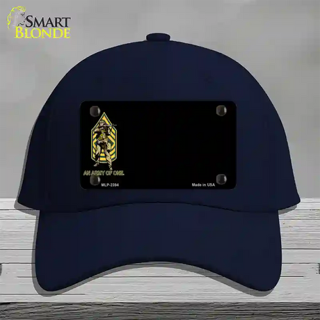 An Army of One Offset Novelty License Plate Hat Cotton / Navy