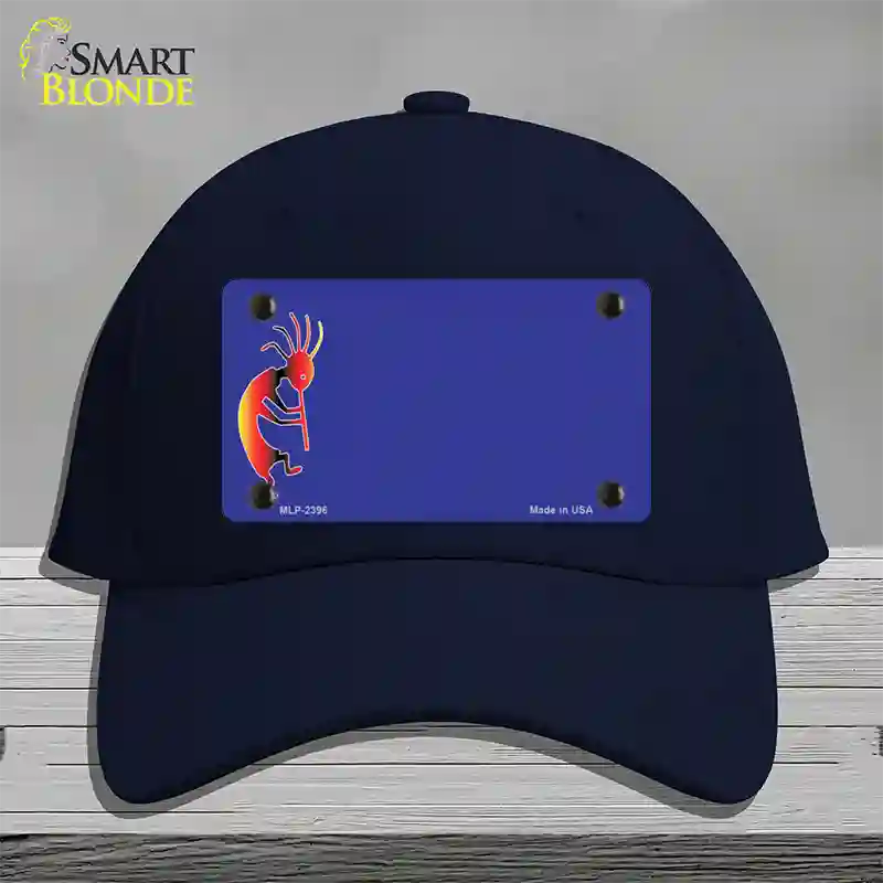 Kokopeli Offset Novelty License Plate Hat Cotton / Navy