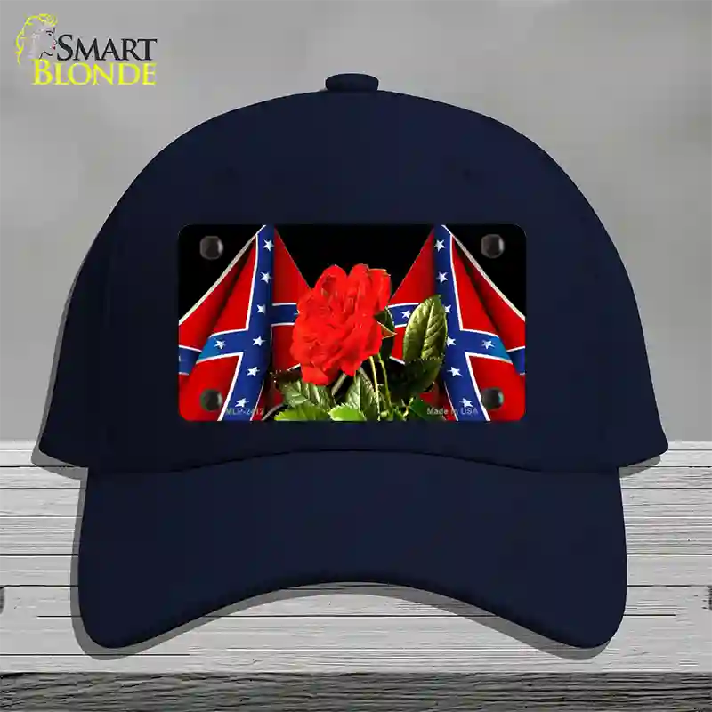 Rebel Rose Novelty License Plate Hat Cotton / Navy