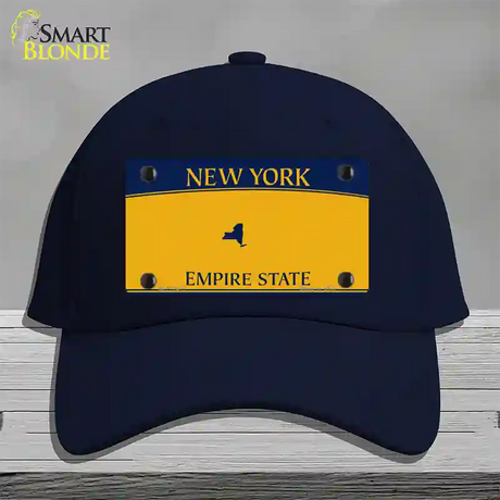 New York State Blanks Novelty License Plate Hat Cotton / Navy