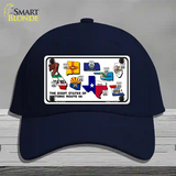 Route 66 Historic 8 Flags Novelty License Plate Hat Cotton / Navy