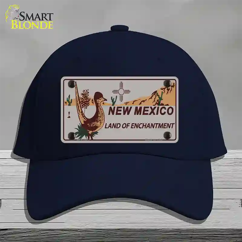 Roadrunner Gray New Mexico Novelty License Plate Hat Cotton / Navy