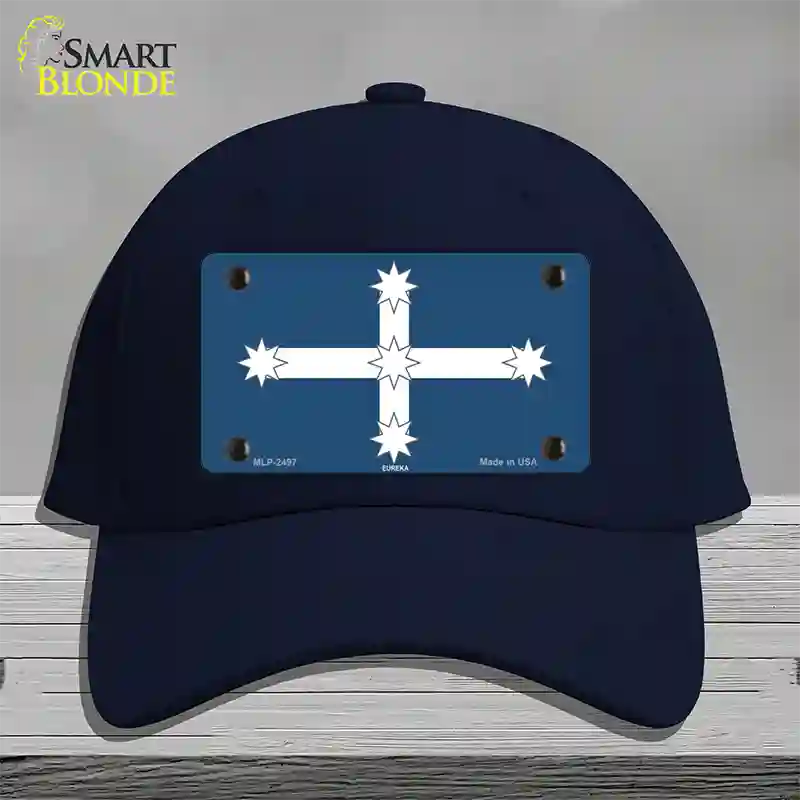 Eureka Flag Novelty License Plate Hat Cotton / Navy