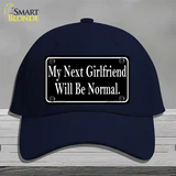 My Next Girlfriend Novelty License Plate Hat Cotton / Navy