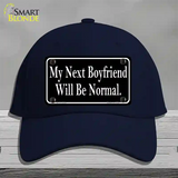 My Next Boyfriend Novelty License Plate Hat Cotton / Navy