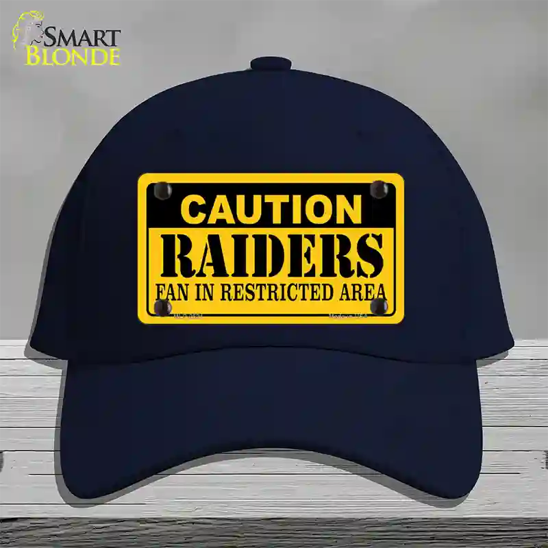 Caution Raiders Novelty License Plate Hat Cotton / Navy