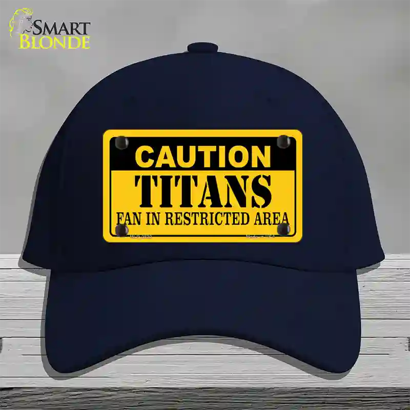 Caution Titans Novelty License Plate Hat Cotton / Navy