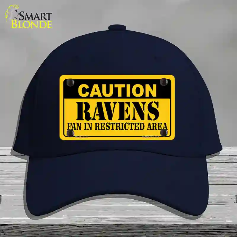 Caution Ravens Novelty License Plate Hat Cotton / Navy