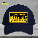 Caution Panthers Novelty License Plate Hat Cotton / Navy