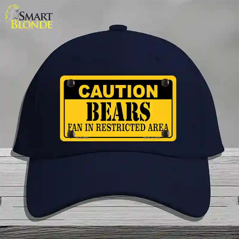 Caution Bears Novelty License Plate Hat Cotton / Navy