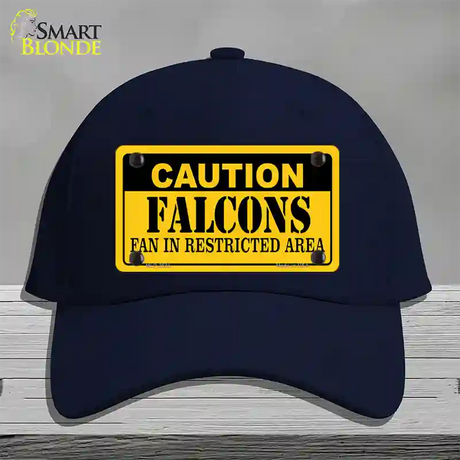 Caution Falcons Novelty License Plate Hat Cotton / Navy