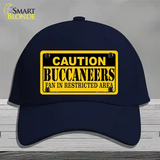 Caution Buccaneers Novelty License Plate Hat Cotton / Navy