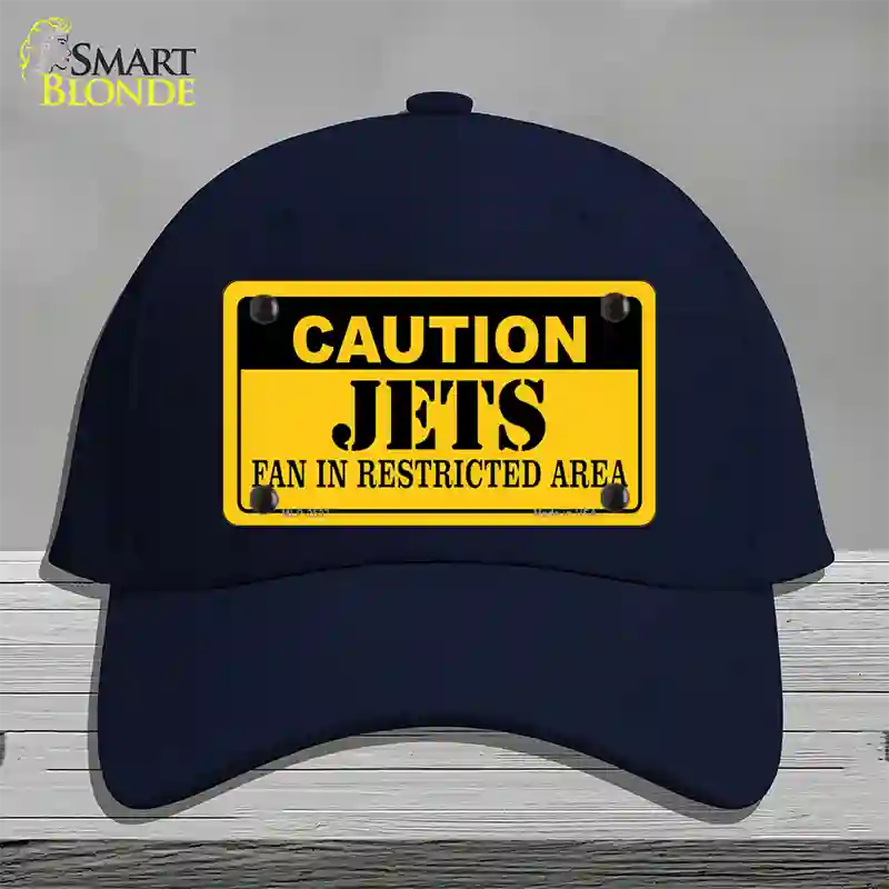 Caution Jets Novelty License Plate Hat Cotton / Navy