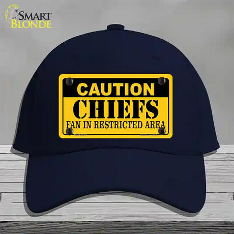 Caution Chiefs Novelty License Plate Hat Cotton / Navy