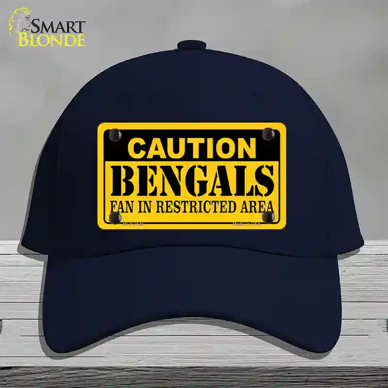 Caution Bengals Novelty License Plate Hat Cotton / Navy