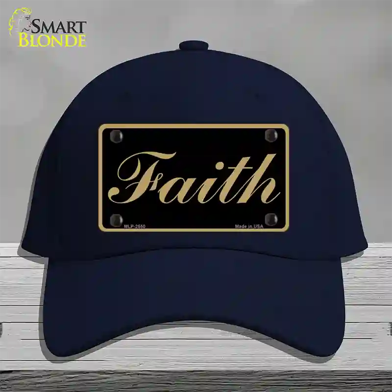 Faith Novelty License Plate Hat Cotton / Navy