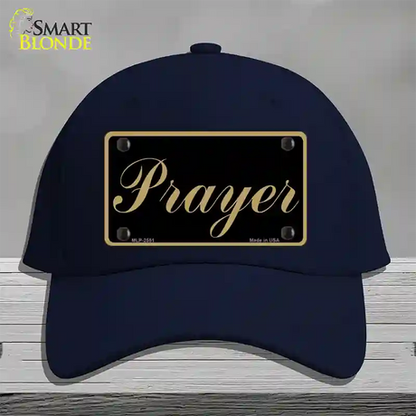 Prayer Novelty License Plate Hat Cotton / Navy