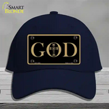 God Novelty License Plate Hat Cotton / Navy