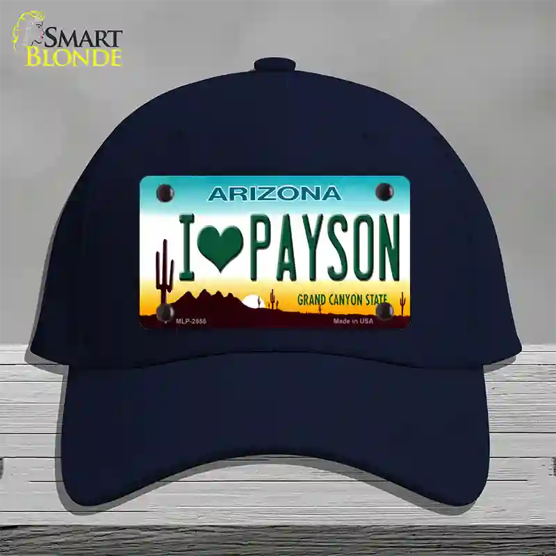 I Love Payson Arizona Novelty License Plate Hat Cotton / Navy