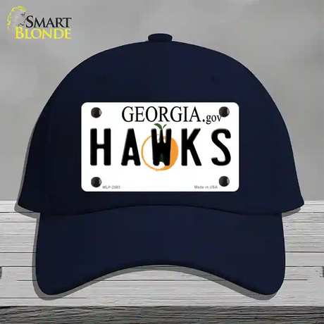 Hawks Georgia State Novelty License Plate Hat Cotton / Navy