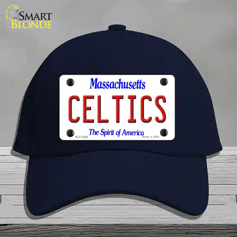 Celtics Massachusetts State Novelty License Plate Hat Cotton / Navy