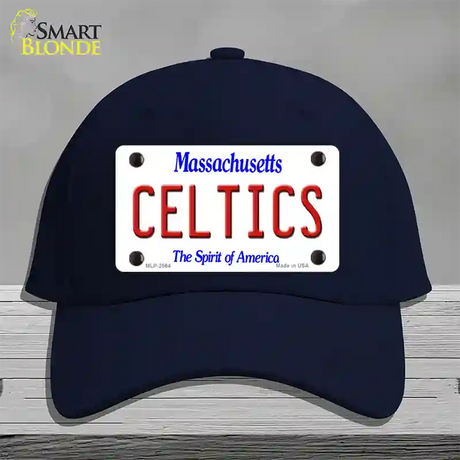 Celtics Massachusetts State Novelty License Plate Hat Cotton / Navy